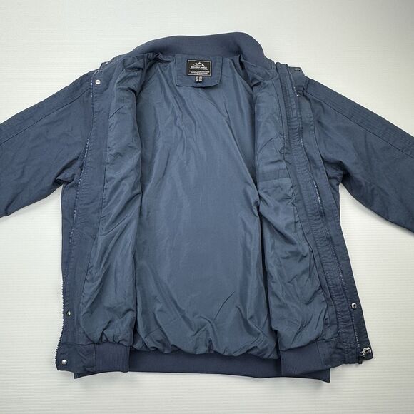 Men’s 2XL Blue Outdoor Cotton Bomber Jacket Utility Pockets Casual Workwear - Picture 4 of 9